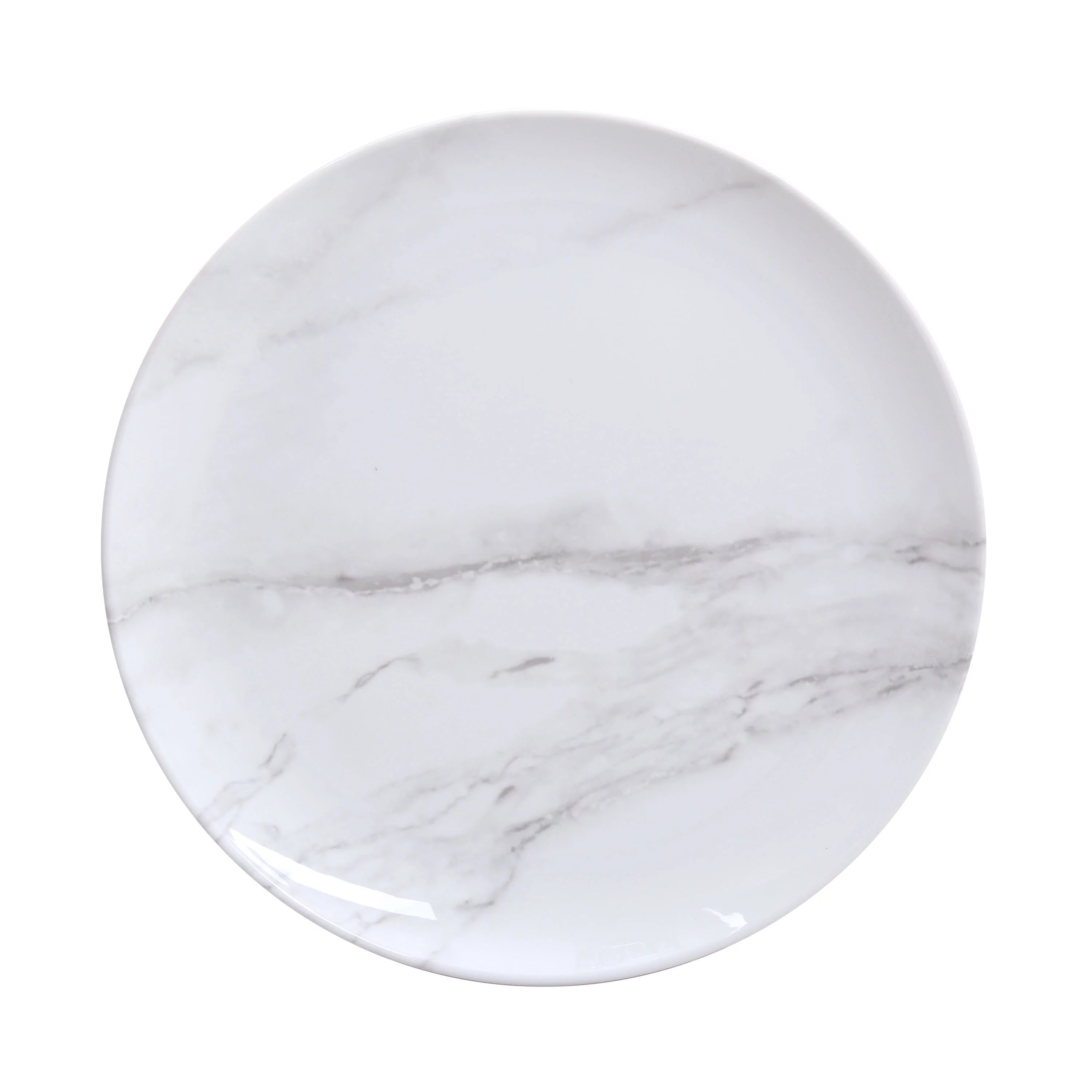 12-Piece Grey and White Marble Dinnerware Set L80042
