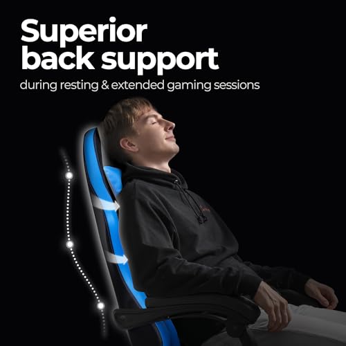 Ergonomic High Back Gaming Chair with Footrest PU Leather M911186