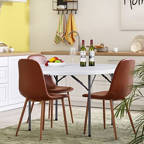 Portable 4 Foot Plastic Folding Table, Indoor Outdoor Heavy Duty, White Y15191