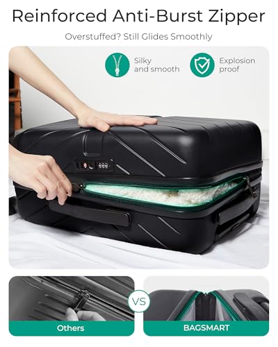 Carry On Luggage 22x14x9 with TSA Lock, Hardside Spinner Suitcase 20 Inch J7440