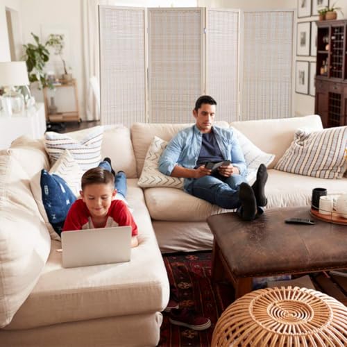 Bamboo Room Divider 6 Panel Folding Privacy Screen for Home H37149