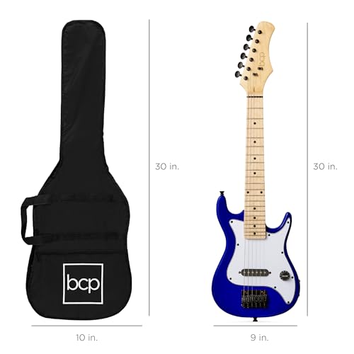 30in Kids Electric Guitar Beginner Starter Kit with Amplifier, Strap, Gig Bag, Picks J4176