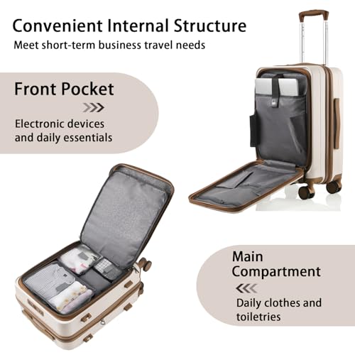 Expandable Hardside Carry-On Luggage with Spinner Wheels and TSA Lock Y87100