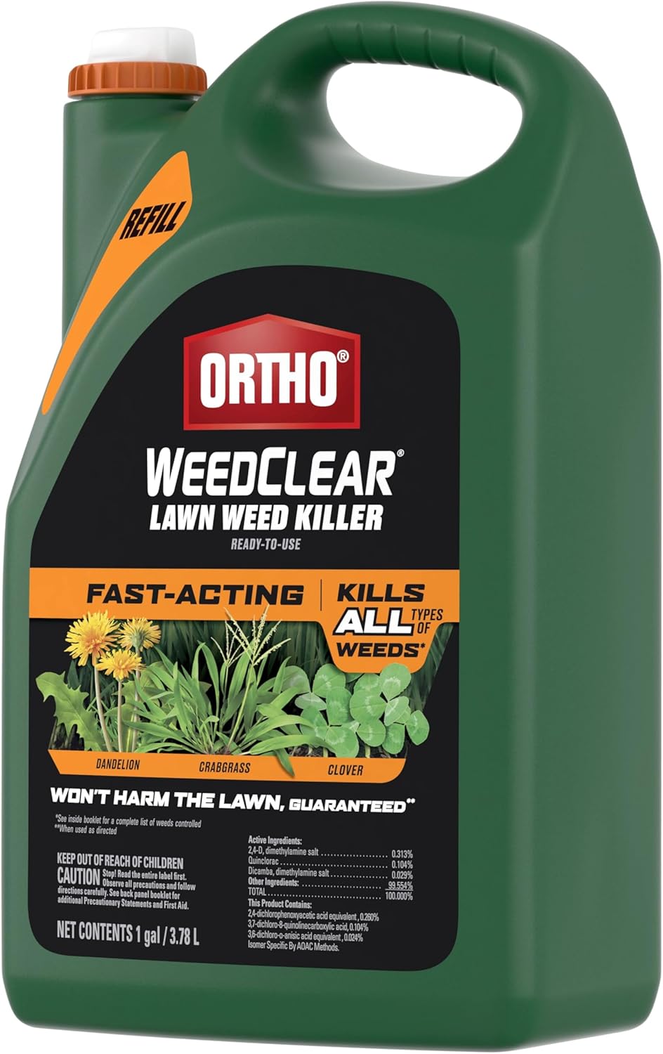 Weed Killer for Lawns Ready-to-Use, Kills Crabgrass, Dandelion and Clover, 1 gal. O99032