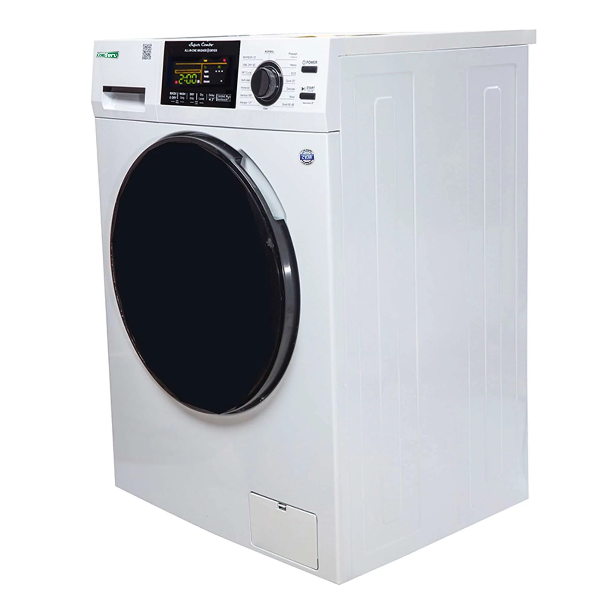 Compact Combo Washer Dryer with Pet Cycle, White H650