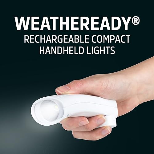 LED Rechargeable Plug-in Flashlights for Emergency Survival Kits, White, 6 Count R55827