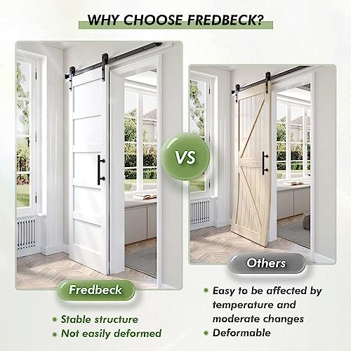 Double 21x84in White Barn Door with 7FT Sliding Hardware Kit, MDF, PVC Surface, DIY Assembly R60322