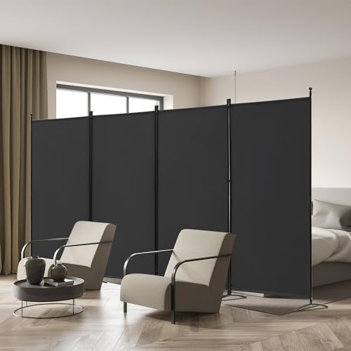 3 Panel Room Divider Folding Partition Privacy Screens, Freestanding Fabric Panel, 102" W x 71" H S7520