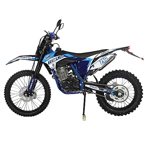 250cc Dirt Bike with 5-Speed Manual Transmission, Electric Start, 21"/18" Wheels X6079