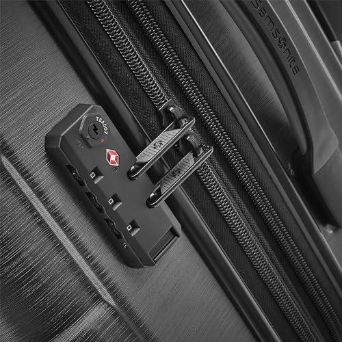Hardside Expandable Carry-On Luggage with Spinner Wheels, Black, 20-Inch O253