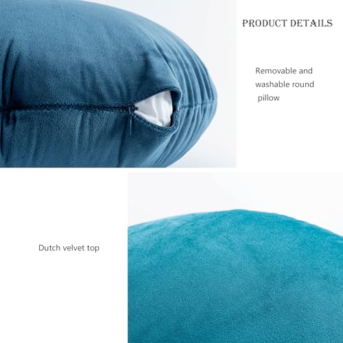 Round Throw Pillow, 18" Super Soft Decorative Floor Pillow for Couch Bed Sofa S53251