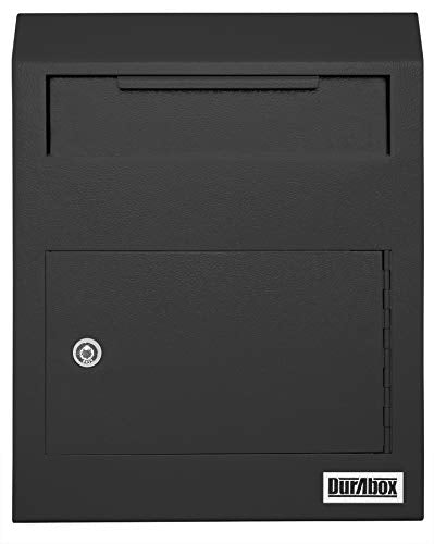 Wall Mount Locking Drop Box, Heavy Duty Steel Mailbox for Payments and Keys Z536