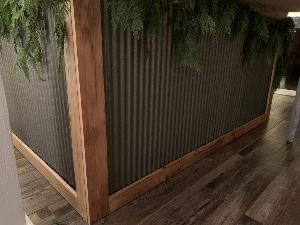 Rustic Corrugated Metal Wainscoting Wall Panels - Antique Grey G416206