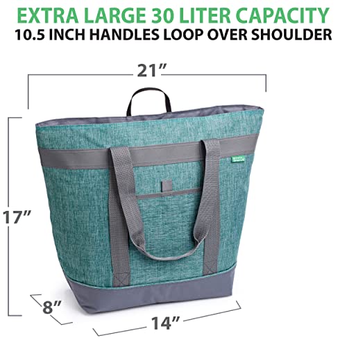 Insulated Cooler Bag with Thermal Lining, Collapsible for Grocery, Travel, Beach, and Picnic W52787