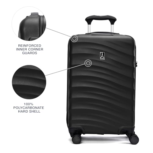 Hardside Expandable Carry-On Luggage with 8 Spinner Wheels and TSA Lock Q7052
