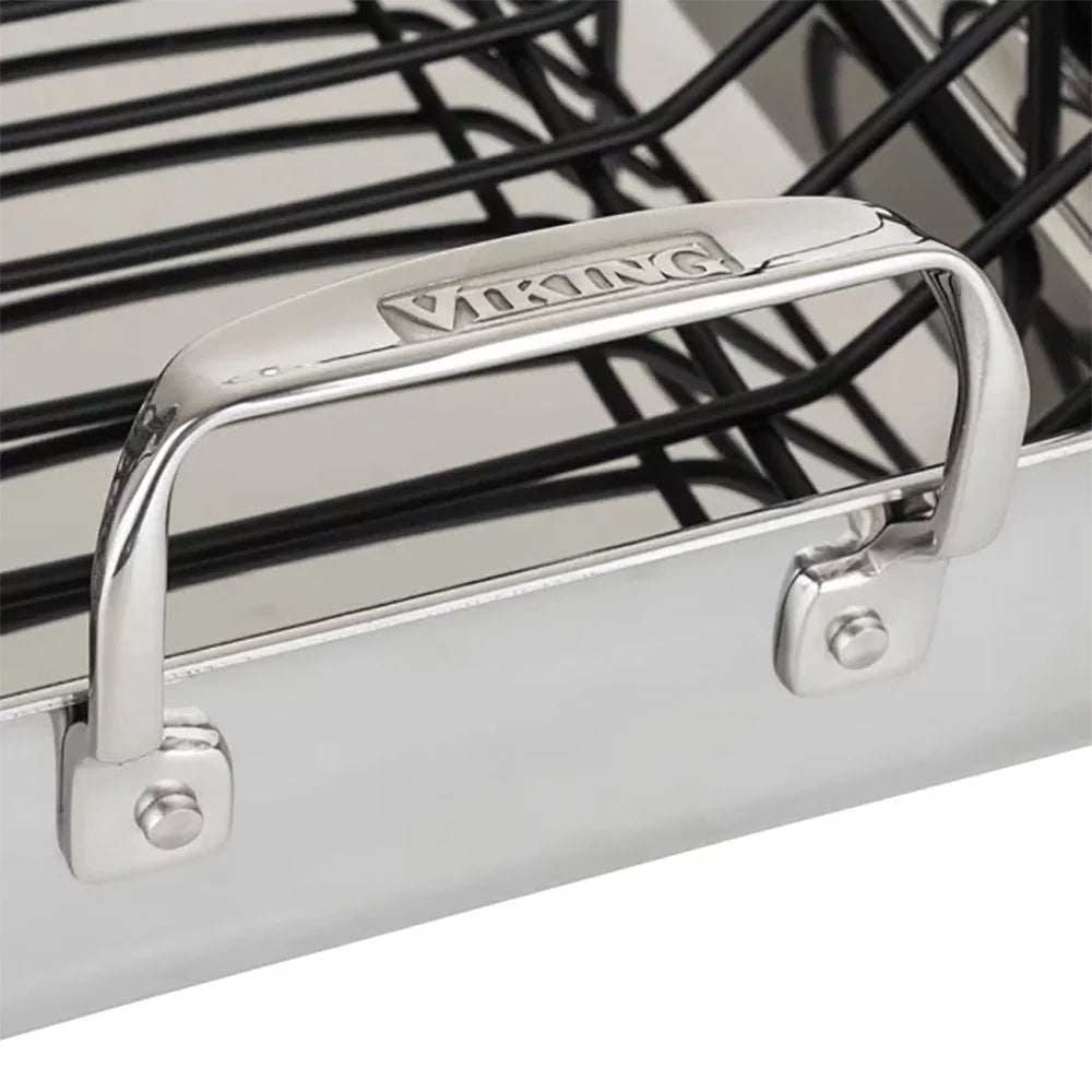 Stainless Steel Roasting Pan with Rack and Thermometer R223836