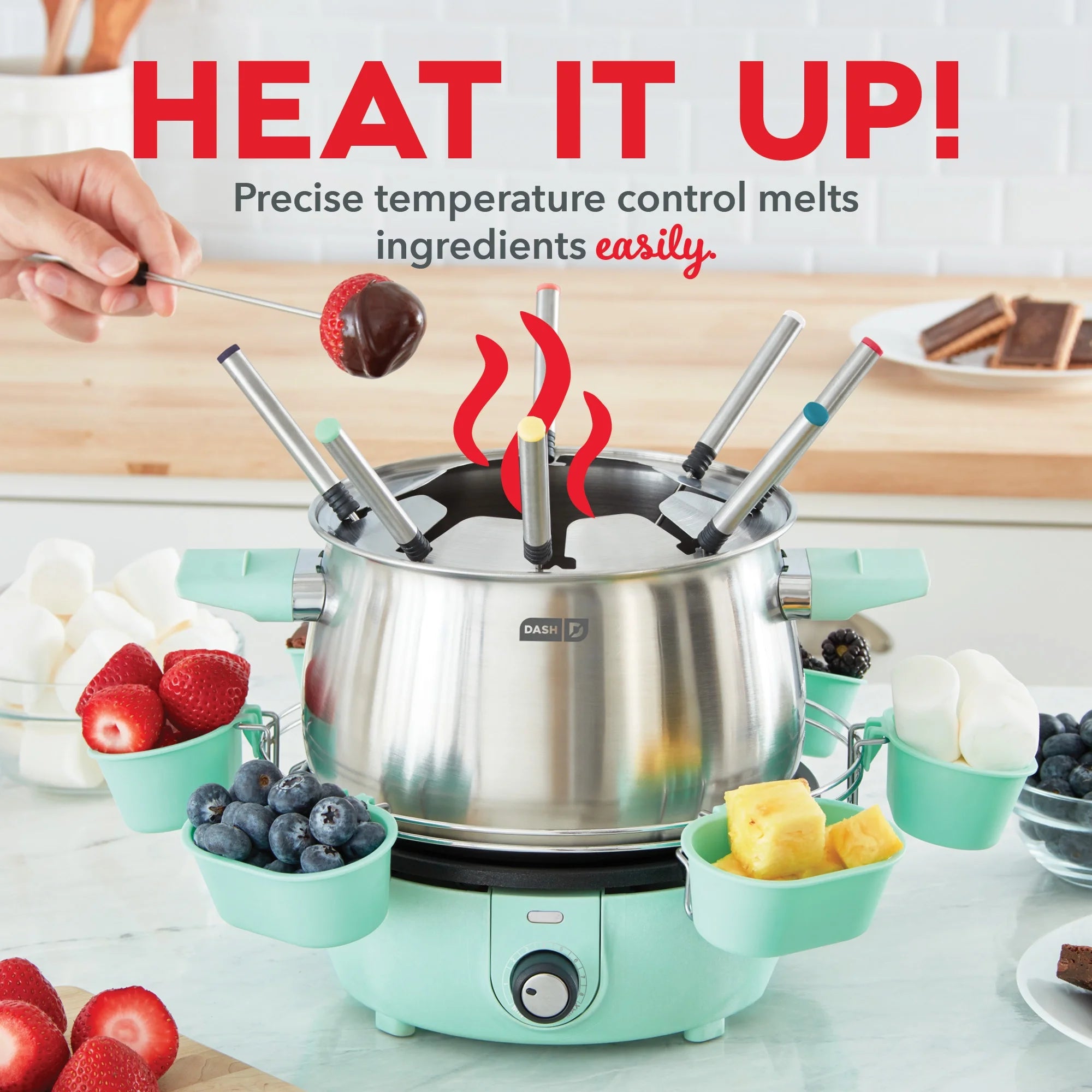Stainless Steel Fondue Maker with Temperature Control, 3-Quart C8067