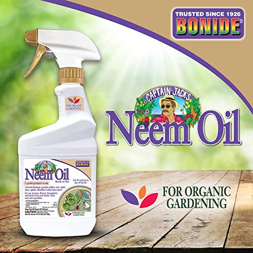 Neem Oil Spray, 32 oz, Multi-Purpose Fungicide and Insecticide for Organic Gardening U318