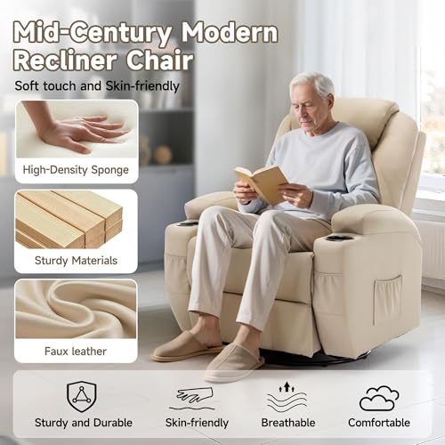 Rocking Recliner Chair with Massage and Heat for Adults H49678