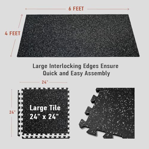 Interlocking Exercise Mat Tiles for Home Gym Flooring O80957