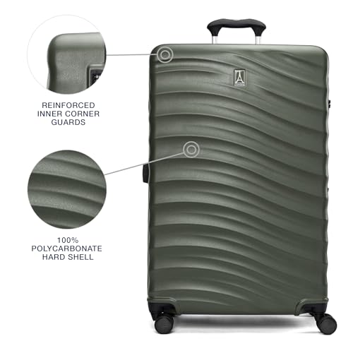 Hardside Expandable Carry-On Luggage with 8 Spinner Wheels and TSA Lock Q7052