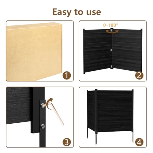 Air Conditioner Fence Panels 38"W x 42"H, 2 Panels with Metal Stakes K513
