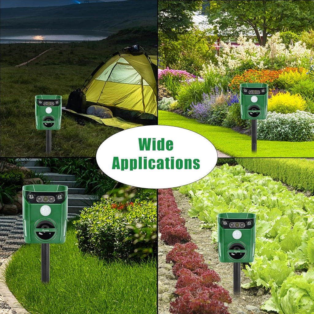 Ultrasonic Animal Repeller, Solar Powered, Motion Sensor, Waterproof K953