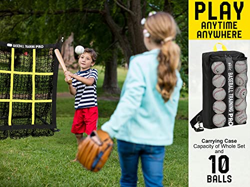 Baseball Softball Pitching Target Net with Strike Zone, Portable with Carry Bag C2748