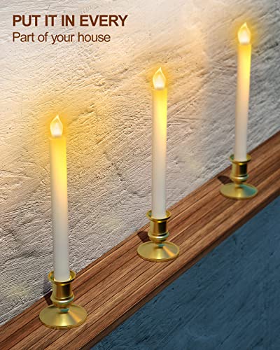 Flameless Taper Candles with Timer and Remote, LED Flickering for Home Decor M875
