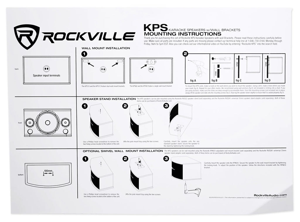12" 3-Way 1600W Karaoke Speakers with Amplifier and Wireless Mics Z434