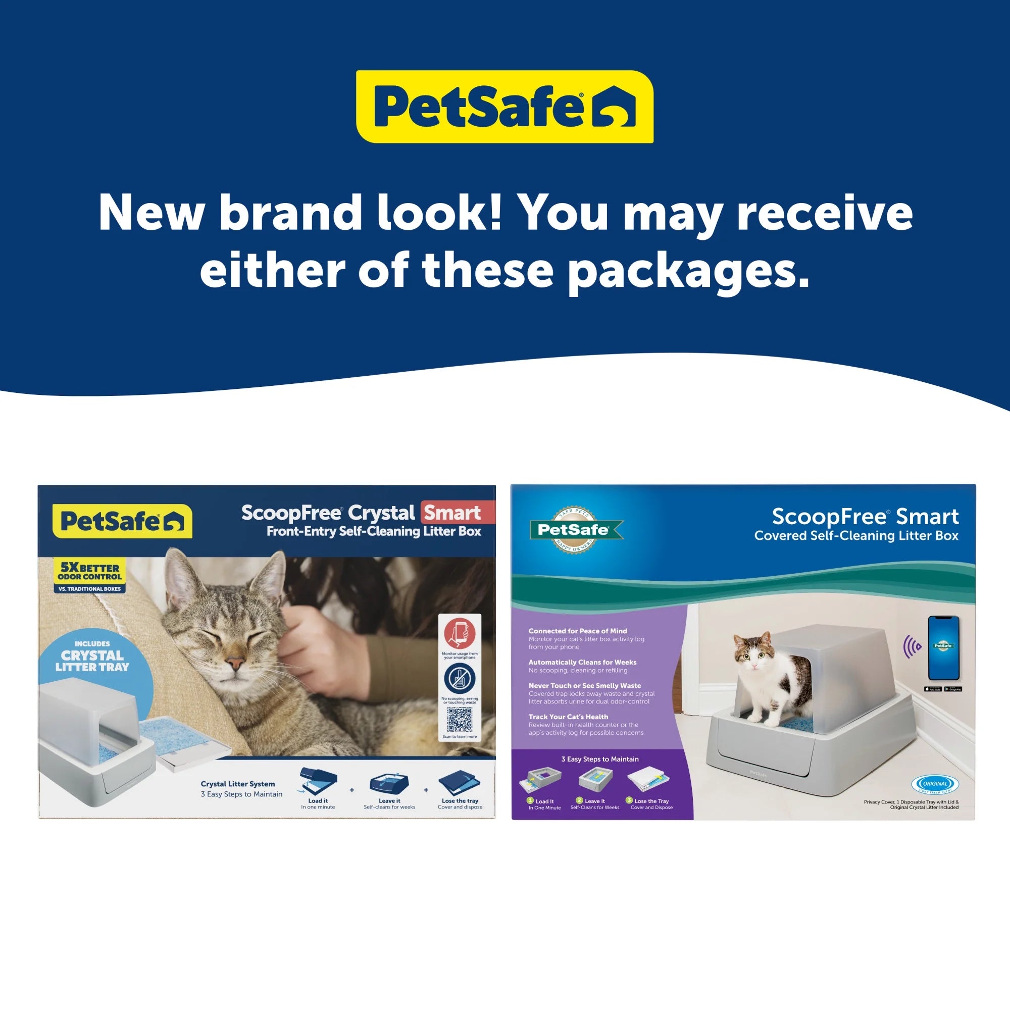Self-Cleaning Cat Litter Box with Phone App, Gray Q761990