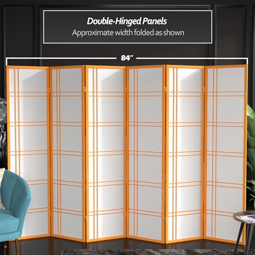 6 Panel Honey Room Divider D80902