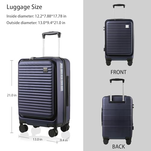 Expandable Hardside Carry-On Luggage with Spinner Wheels and TSA Lock Y87100