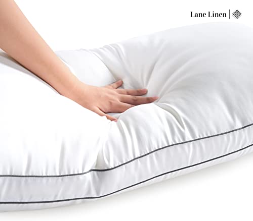 Bed Pillows King Size Set of 2 - Soft Gusseted Pillow for Sleepers Z7784