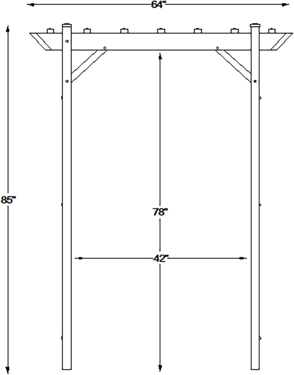 PVC Patio Garden Arch with Lattice Trellis for Climbing Plants, White C7329