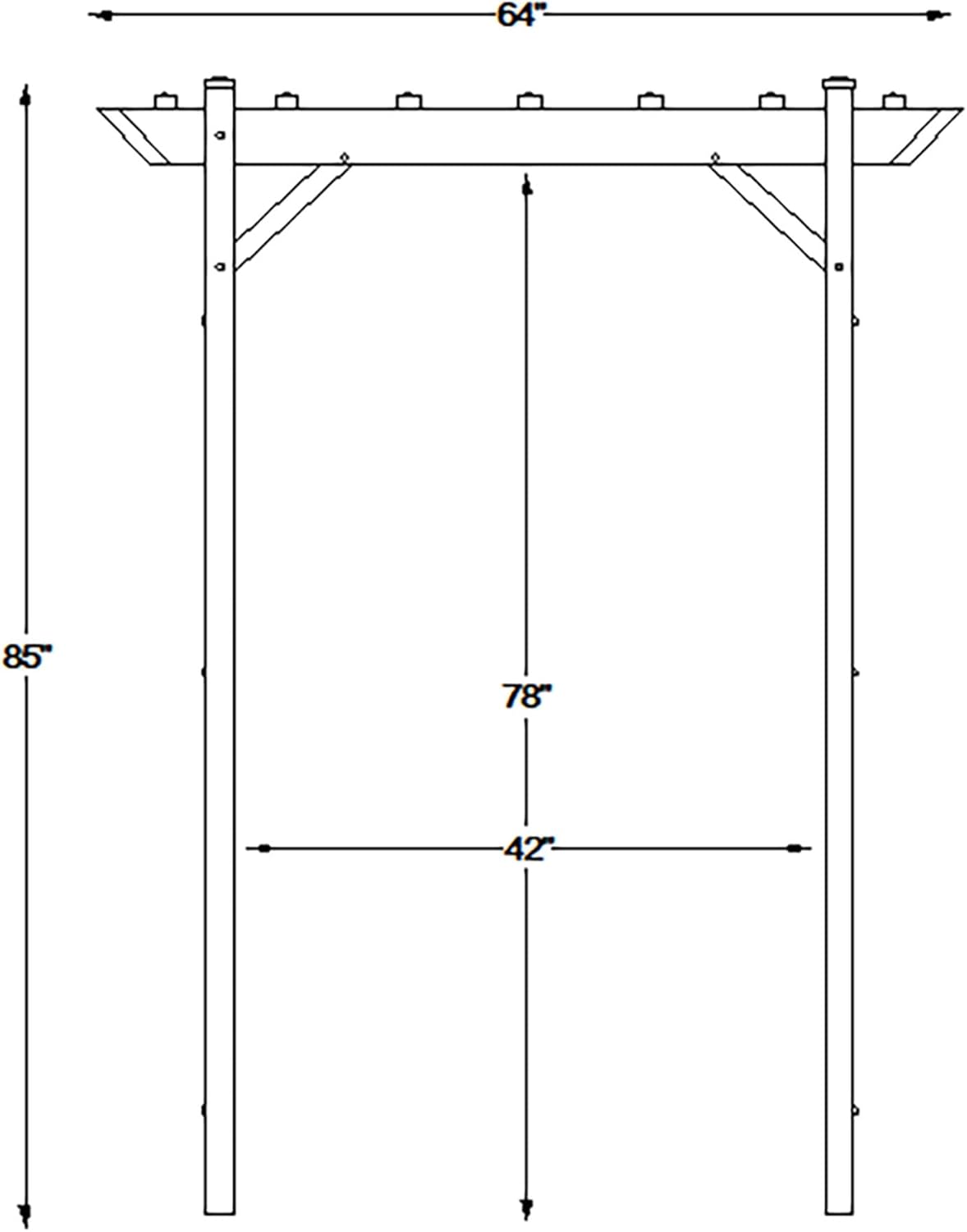 PVC Patio Garden Arch with Lattice Trellis for Climbing Plants, White C7329
