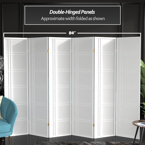 6 Panel Honey Room Divider D80902