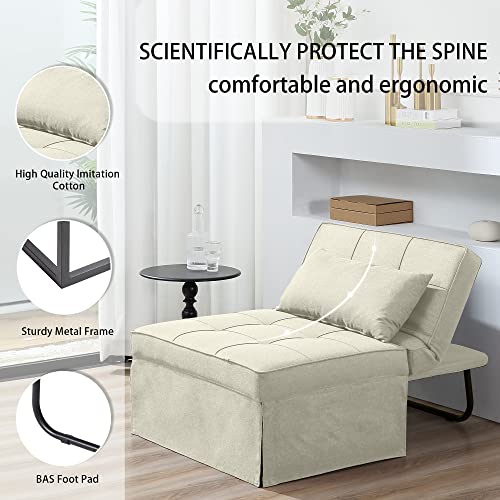 Folding Sofa Bed with Adjustable Backrest, Dark Grey Q8430
