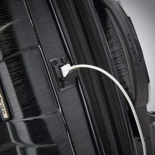 Hardside Expandable Carry-On Luggage with Spinner Wheels, Black, 20-Inch O253