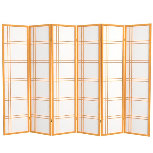 6 Panel Honey Room Divider D80902