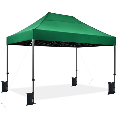 Heavy Duty Pop Up Canopy Tent 10x20 with Wheeled Carry Bag, White Q36763