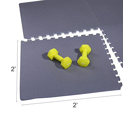 Puzzle Exercise Mat with EVA Foam Interlocking Tiles for MMA, Gymnastics and Home Gym H787