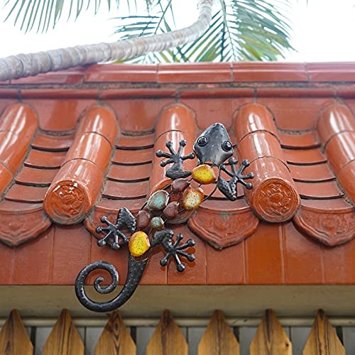 Metal Gecko Wall Decoration for Garden Outdoor C2333