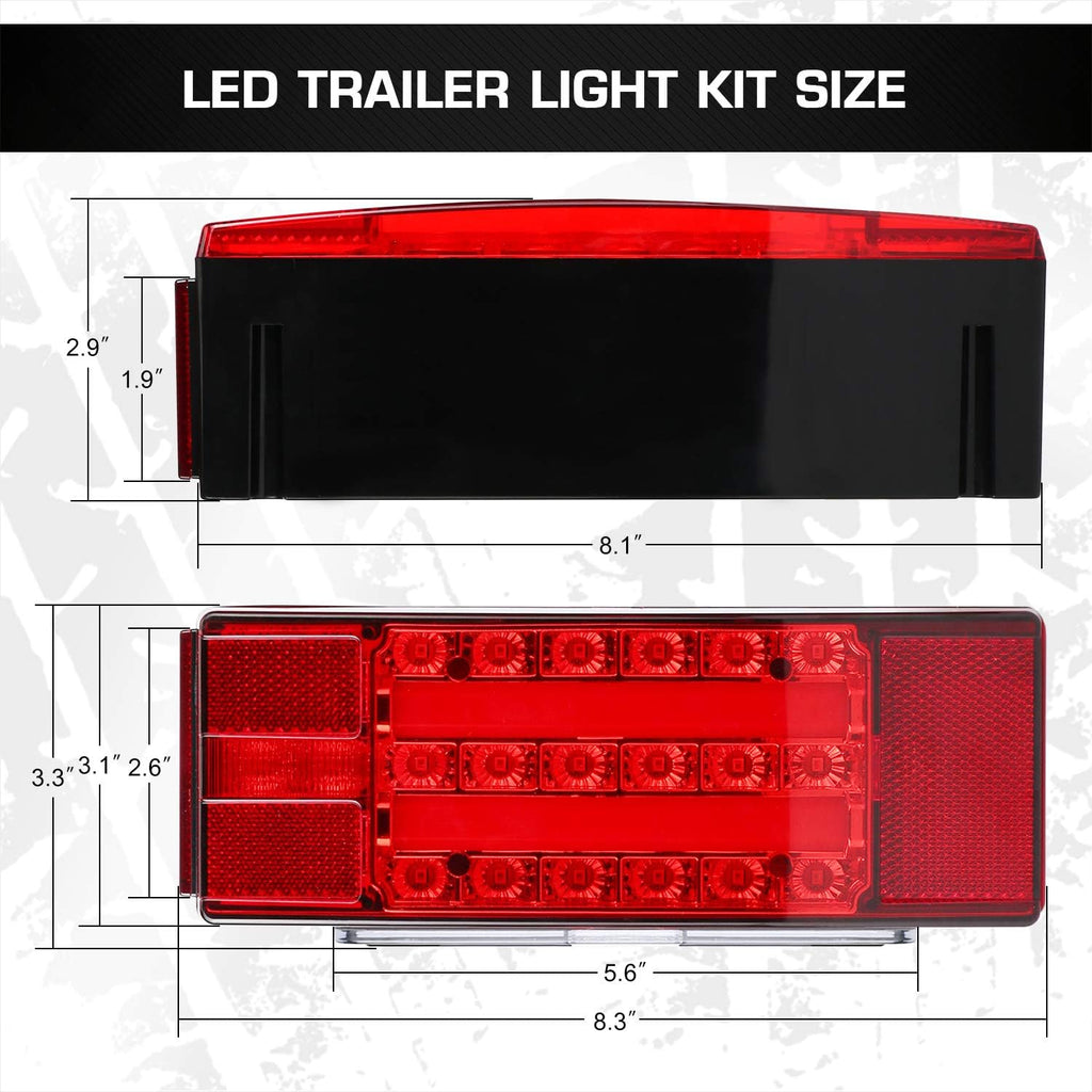 Submersible LED Trailer Light Kit for Truck RV Boat O644