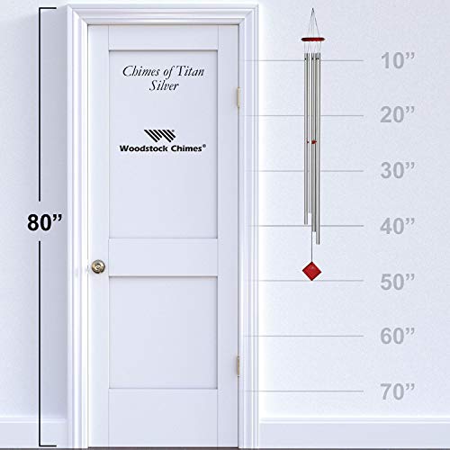 Silver Wind Chimes for Outdoor Patio Garden Decor C47557