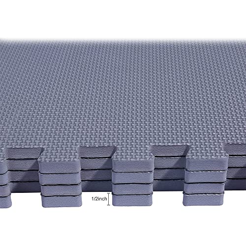Puzzle Exercise Mat with EVA Foam Interlocking Tiles for MMA, Gymnastics and Home Gym H787