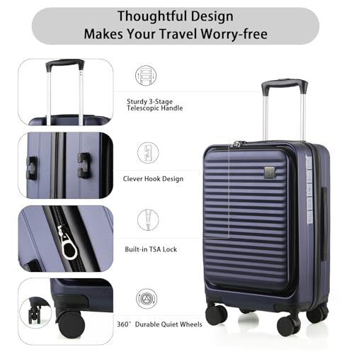 Expandable Hardside Carry-On Luggage with Spinner Wheels and TSA Lock Y87100