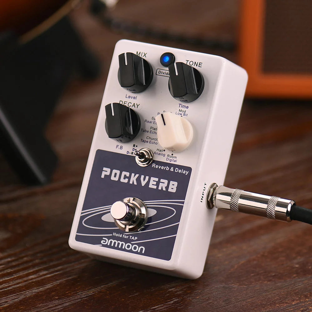 Reverb & Delay Guitar Effect Pedal with Tap Tempo N6452