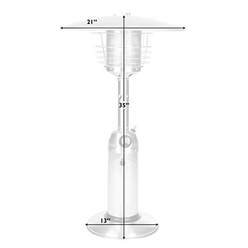 Portable Patio Heater Outdoor Tabletop Propane 10,000 BTU Stainless Steel S4633