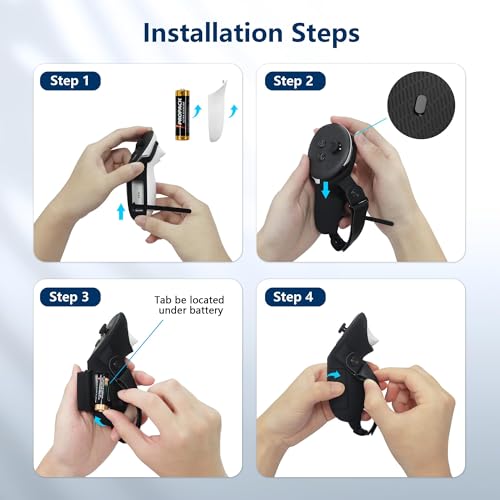 Controller Grips Cover with Battery Opening Cover and Knuckle Straps Protector H1506